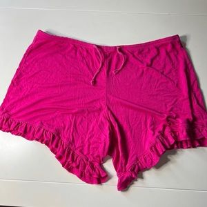 Posh peanut fuschia solid Womens shorts